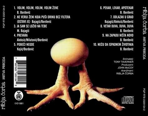 Riblja Čorba - Mrtva priroda (1981) | Album cover art, Cover art, Album ...