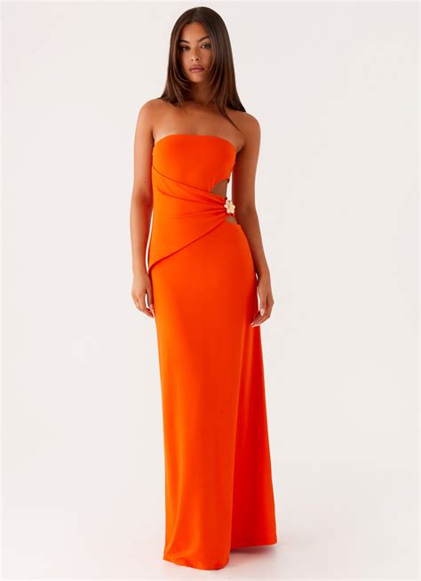 Anetta Maxi Dress - Orange – Peppermayo US