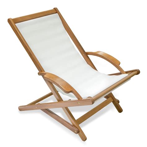 Teak Sun Chair with Batyline Sling - Walmart.com