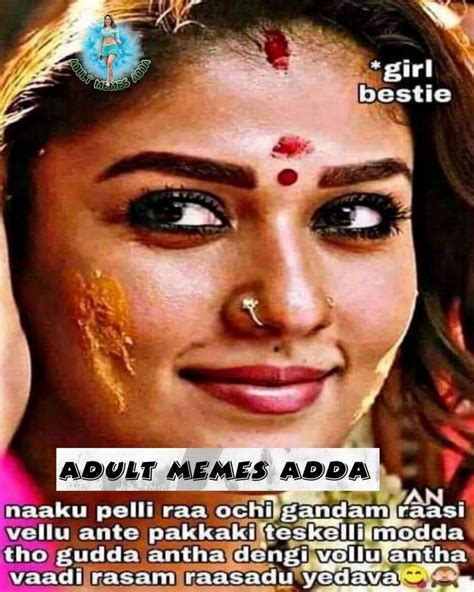 Adult Memes Adda on Instagram: “#bestie ante aa matram untadi.. #nayanthara #adultmemes # ...