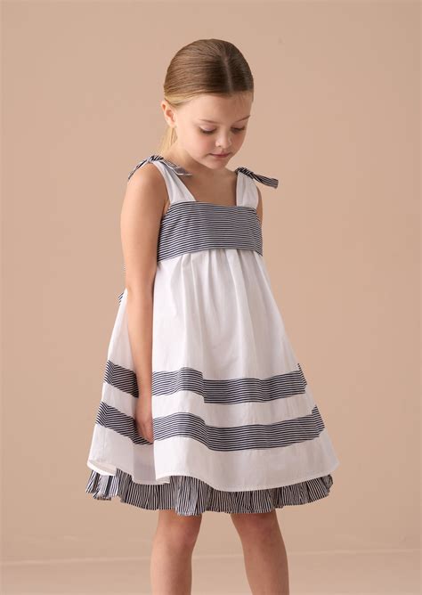 Avery White Pannelled Tie Shoulder Dress | Cotton swing dress, Nautical