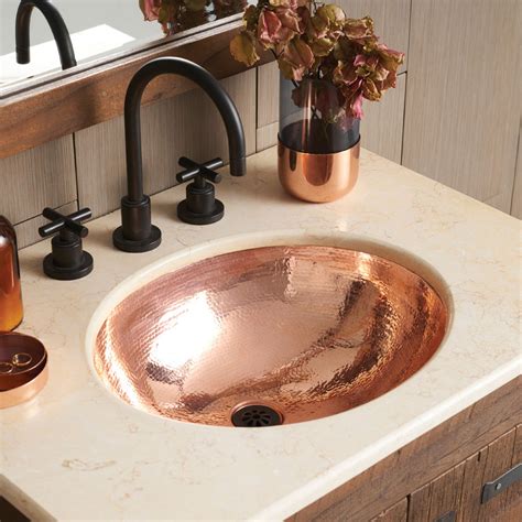 Hammered Copper Bathroom Sink - Rustica House