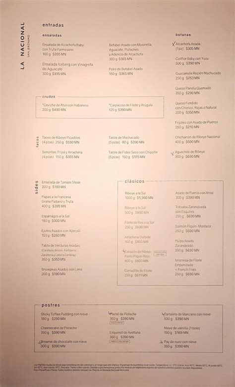 la nacional monterrey menu 6