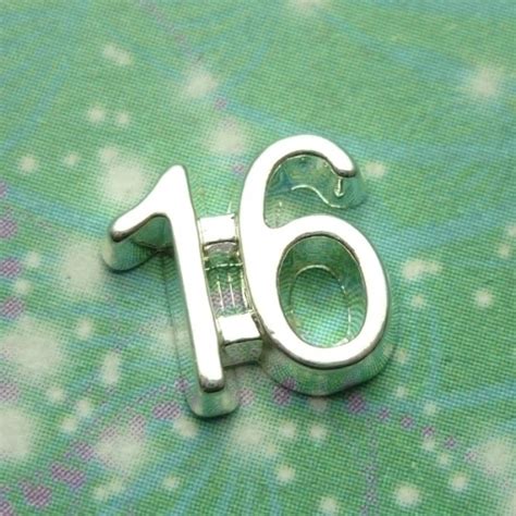 16 Number Charm – Big – Charm for Memory Lockets – Sparkling Dragon Designs