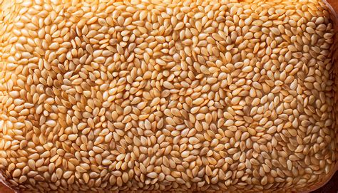 close  shot  sesame seeds showcasing  natural beauty