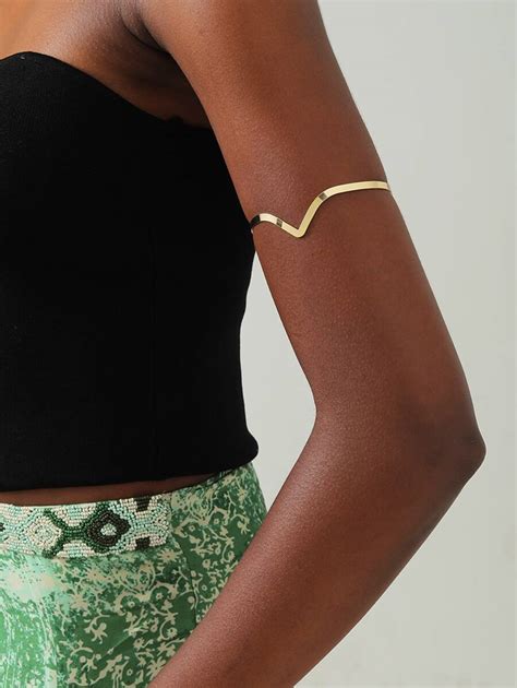Solid Structured Arm Cuff | SHEIN USA