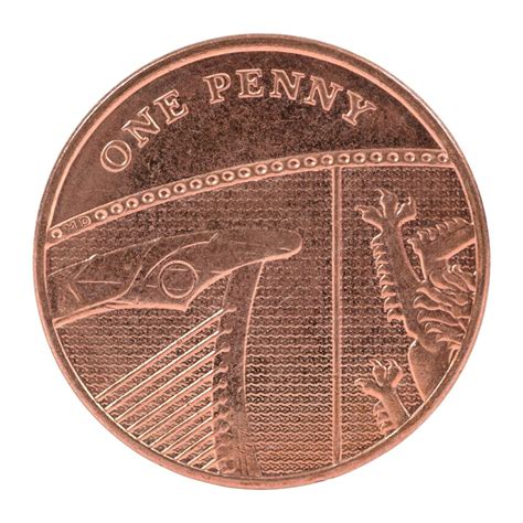 premium photo coin   penny  white background