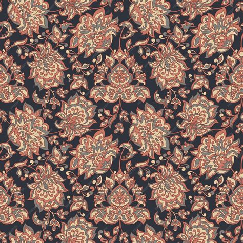premium vector damask seamless floral pattern