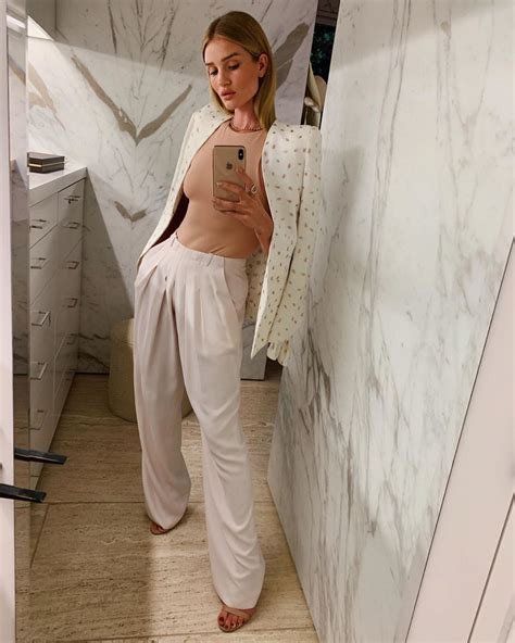 Rosie Huntington-Whiteley In Chloe Suit - Instagram - FASHION SIZZLE