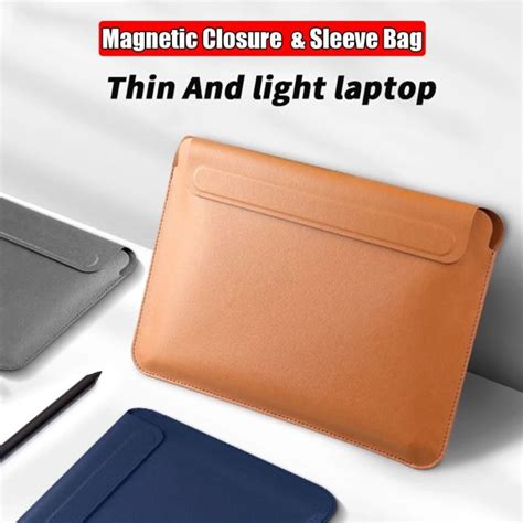 Laptop Sleeve Case for Apple MacBook Air M1 M2 MacBook Pro M2 Apple Ultra Thin PU Leather ...