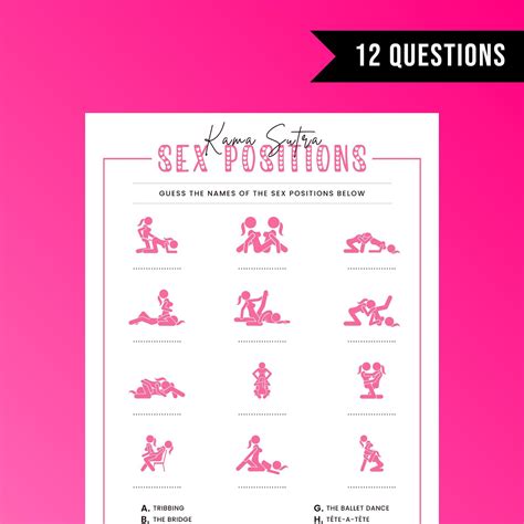 Lesbian Guess the Sex Positions, Kama Sutra, Lesbian Bachelorette Party