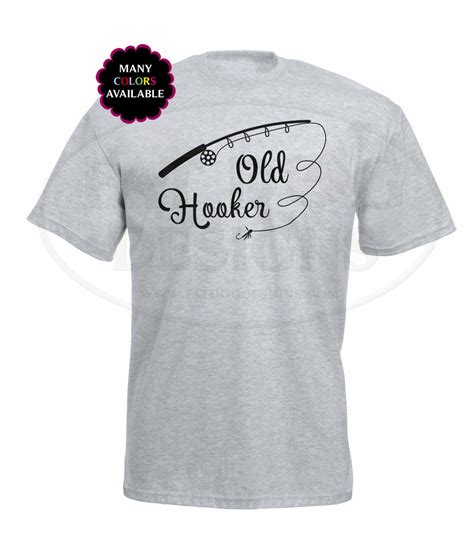 Old Hooker Fishing Short-Sleeve T-Shirt (S-6XL) Dad Gift, Fishing Gift