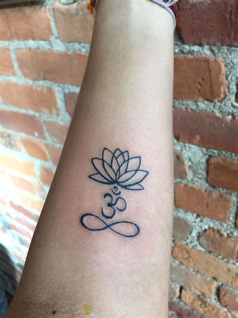 om lotus tattoo  arm