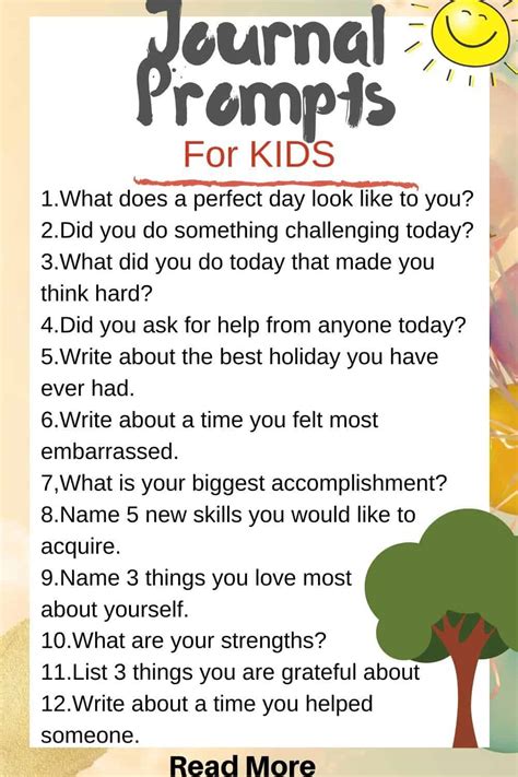 80 journal prompts for kids : Fun & Inspiring - Kids n Clicks