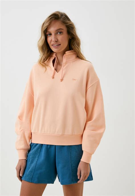 Олимпийка Reebok CL WDE COTTON FT COVERUP, цвет: коралловый ...