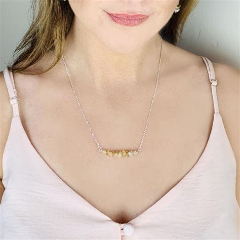 October Birthstone Necklace, Opal Necklace in Silver or Gold, Blue Opal