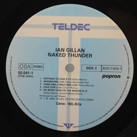 Ian Gillan - Naked Thunder, 1690 ₽ купить виниловую пластинку с