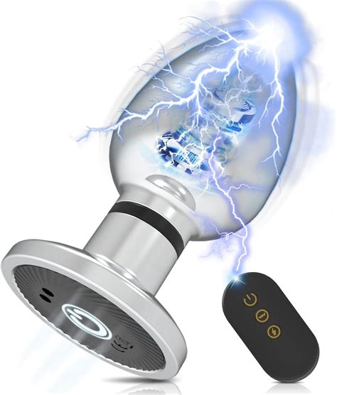 Electric Shock Vibrating Butt Plug, Estim Metal Anal Plug Men Male