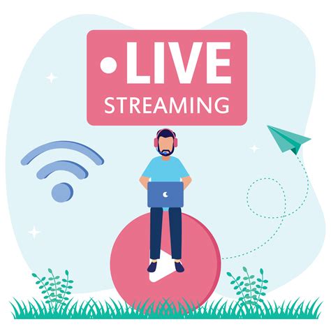 Illustration vector graphic cartoon character of live streaming 5642717