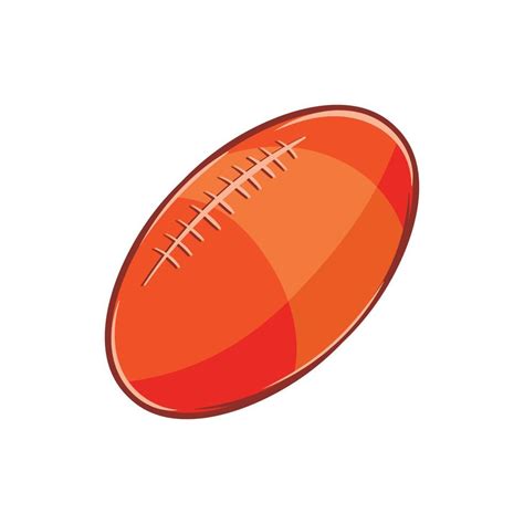 Rugby ball icon, cartoon style 14524611 Vector Art at Vecteezy