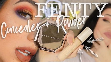 FENTY BEAUTY CONCEALER + SETTING POWDER REVIEW | Full Face Fenty ...