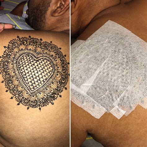 Design done and sealed with surgical tape #noellashennaart #hennaartist