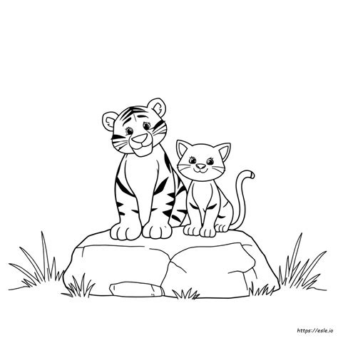 Katerina E Daniel Tigre Para Colorir