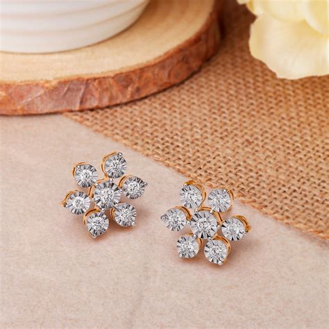blissful  stone diamond stud earrings