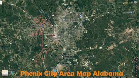 Phenix City, Alabama Map