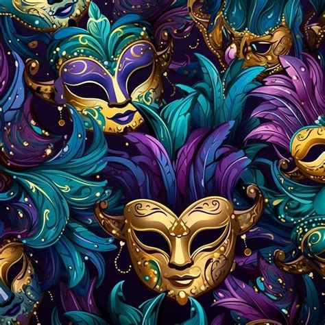 Mardi Gras Masks Art Print Free Stock Photo - Public Domain Pictures