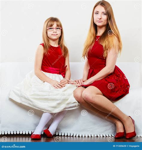 Mother and Daughter Posing Together Stock Photo - Image of love