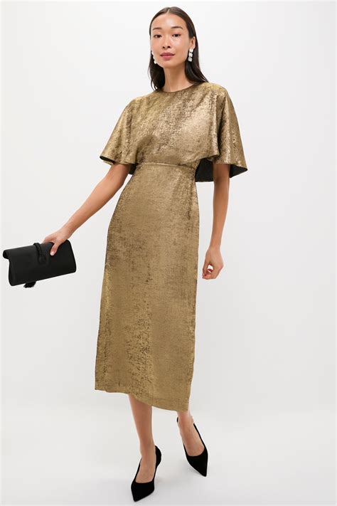 Gold Cape Leah Dress | Tuckernuck