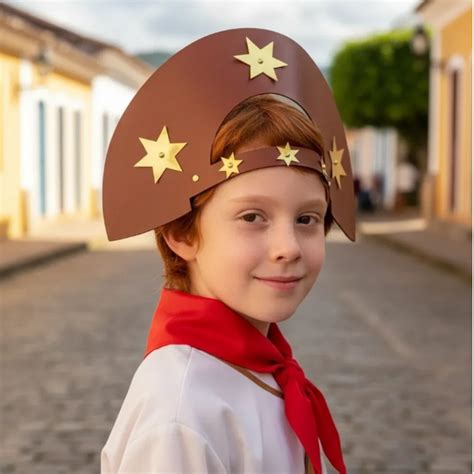 Chapeu Cangaceiro Infantil - Chapéu Lampião Cangaceiro Infantil Couro Ecológico | Quimera Kids ...