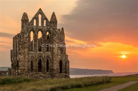 Summer Sunset, Whitby Abbey - Chris Ceaser Photography