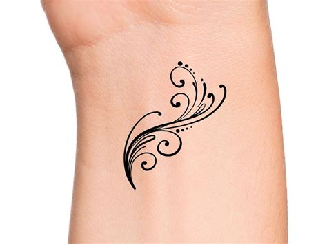 Swirls Temporary Tattoo - Etsy