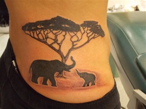 Acacia Tree Silhouette Tattoo