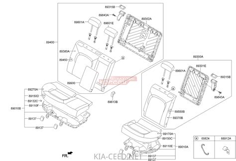 сиденье 2-е - KIA CEED 2 (JD) каталог оригинальных запчастей