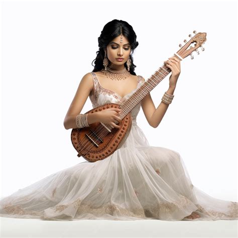 Premium AI Image | Veena with white background high quality ultra hd