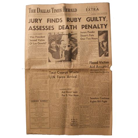 Jack Ruby Trial Newspaper