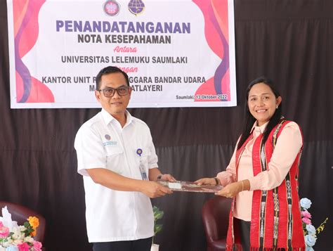 mou  universitas lelemuku saumlaki mathilda airport