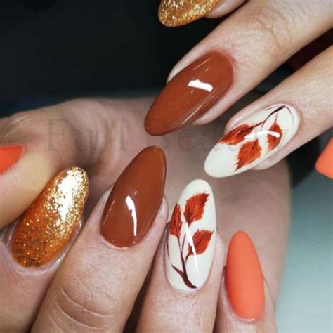 maple leaves nail stickers autumn fallen plants design sliders