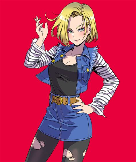 The Big ImageBoard (TBIB) - 1girl absurdres android 18 aqua eyes bangs
