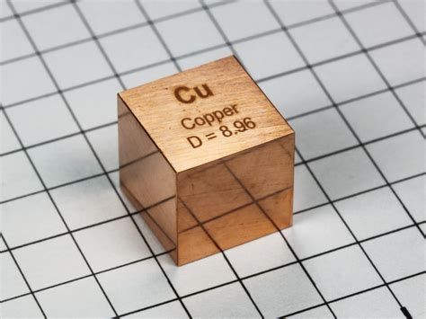 Copper – precision density cube 10mm – 8.96g