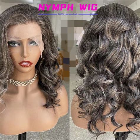Glueless Human Hair Gray Wigs - Etsy