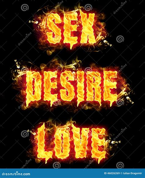 Fire Text Sex Desire Love stock illustration. Illustration of yellow