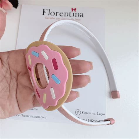 Cabelo De Donuts Infantil - Arquinho de Cabelo Infantil Donuts - Florentina Laços