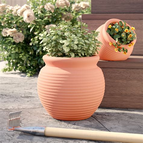 Union Rustic Amariae 2-Piece Terracotta Pot Planter Set & Reviews | Wayfair