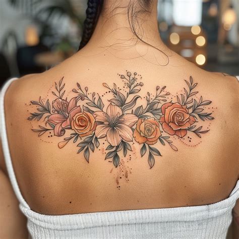 Tatuagens Florais Nas Costas
