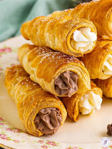 puff pastry cream horns belly full