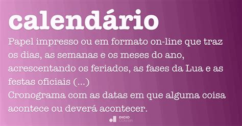 Como Se Escreve Calendário